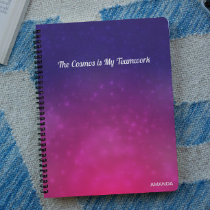 Carnet Inspirationnel Le cosmos est mon devis de travail