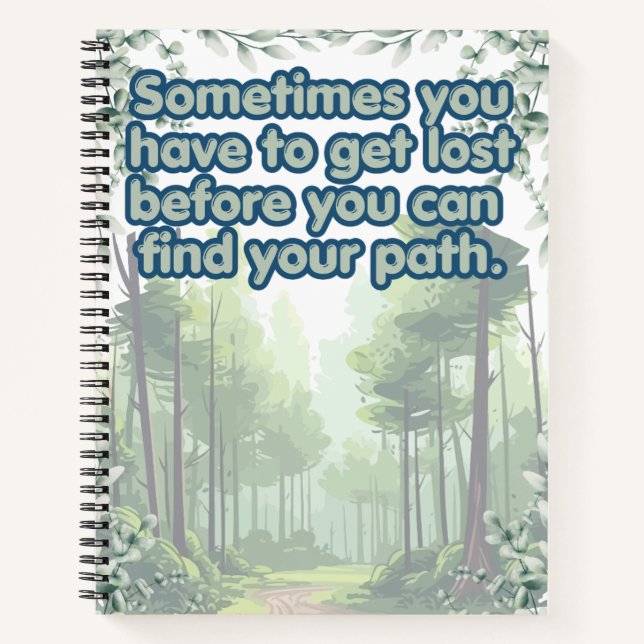Carnet Inspirationnel Parfois Il Faut Se Perdre  (Devant)