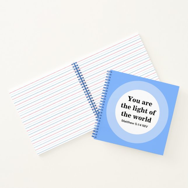 Carnet Inspirationnel Vous êtes la lumière du bleu du mon (Intérieur)