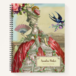 Carnet Inspiré de Marie Antoinette Personnalisé