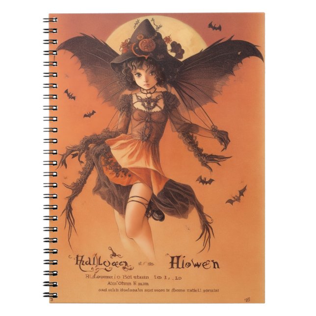 Carnet inspiré par la magie d'Halloween Samhain (Devant)