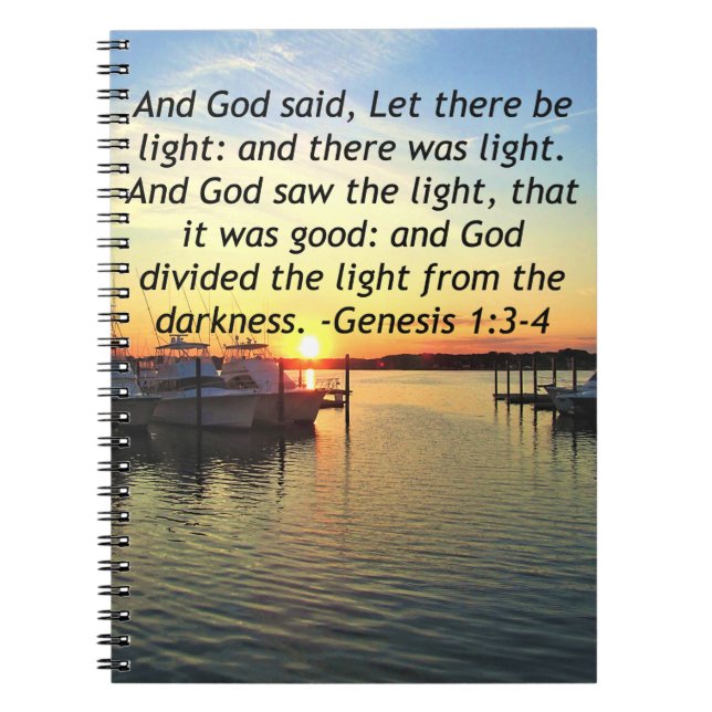 CARNET INSPIRER SUNSET GENESIS 1:3 PHOTO DESIGN (Devant)