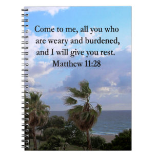 CARNET INSPIRING MATTHEW 11:28 CONCEPTION DE SCRIPTURE