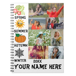 Carnet Instagram personnalisé 8 photo collage année saiso