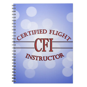 CARNET INSTRUCTEUR DE VOL CERTIFIÉ ROUGE DE LOGO CFI