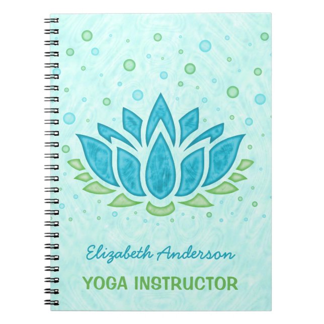 Carnet Instructeur de yoga| Méditation du Zen de fleurs d (Devant)