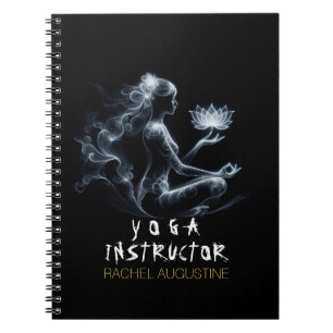 Carnet Instructeur de Yoga Méditation Lotus Pose Lumineus