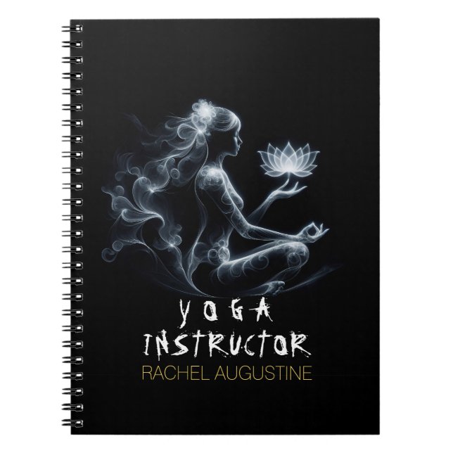 Carnet Instructeur de Yoga Méditation Lotus Pose Lumineus (Devant)