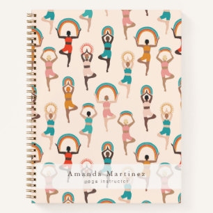 Carnet Instructrice de yoga Femmes Yoga Pose Tan clair