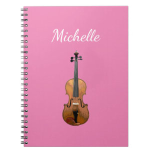 Carnet Instrument de musique violon fille rose