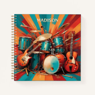 Carnet Instruments de musique à nom personnalisé