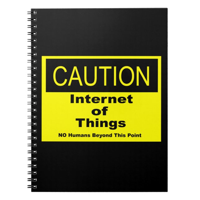 Carnet Internet des objets IoT Avertissement Signal d'ave (Devant)