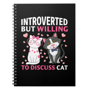 Carnet Introverted Mais Prêt À Discuter Du Chat