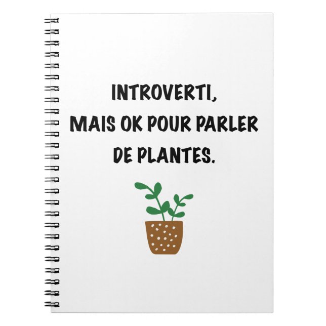 Carnet Introvertis et plantes. (Devant)