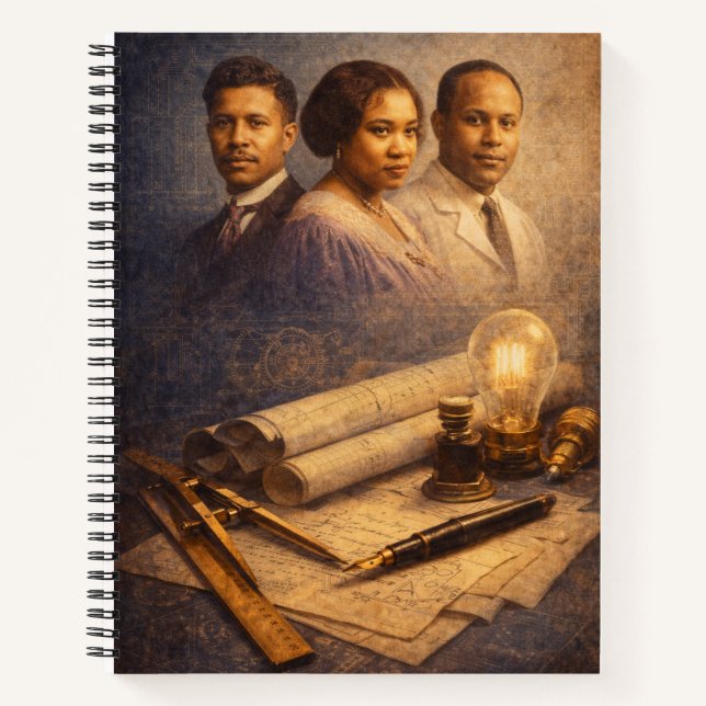 Carnet Inventeurs légendaires noirs (Devant)