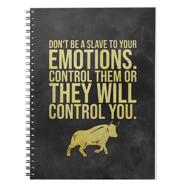 Carnet Investor Control Your Emotions (Devant)