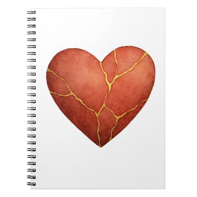 Carnet Invitation cœur Kintsugi (Devant)
