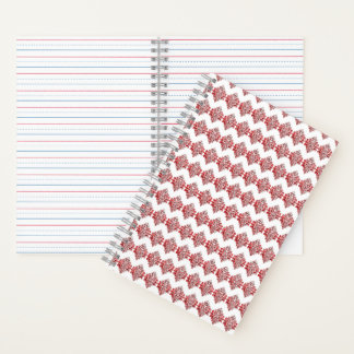 Carnet Invitation en damas rouge | Élégant noir et rouge