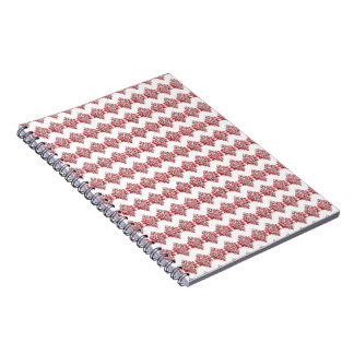Carnet Invitation en damas rouge | Élégant noir et rouge
