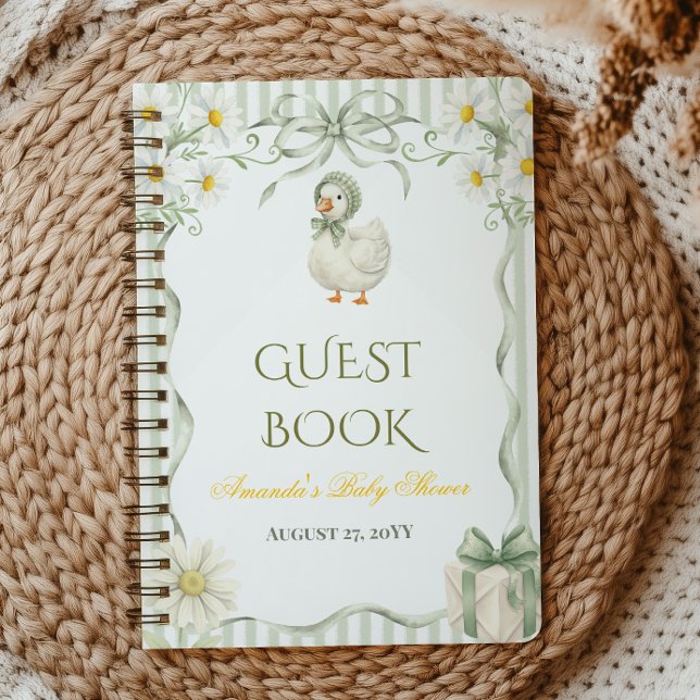 Carnet Invité à la Baby Shower de la Silly Goose Vert Sau (Créateur téléchargé)