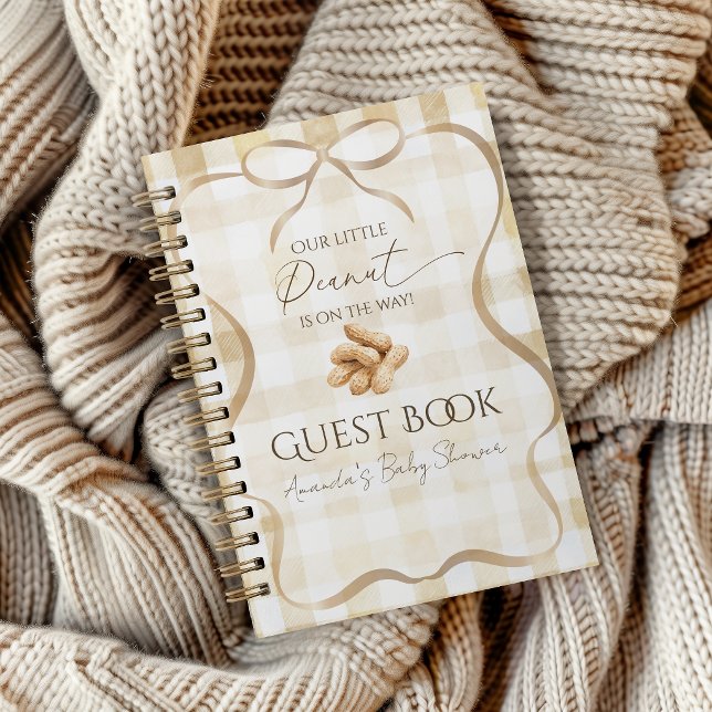 Carnet Invité à une baby shower au thème cacahuète à carr (Créateur téléchargé)