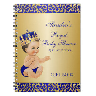 Carnet Invité cadeau Little Prince Royal Blue Gold