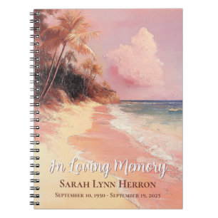 Carnet Invité commémoratif Pink Beach Sunset