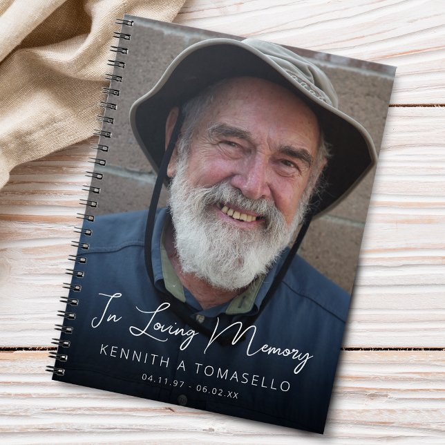 Carnet Invité photo des funérailles commémoratives (Memorial Funeral Photo Guest Notebook)