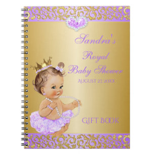 Carnet Invitée de princesse Lilac Lavender Gold Gift