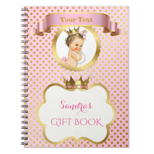 Carnet Invitée royale de princesse Pink Gold Crown Gift