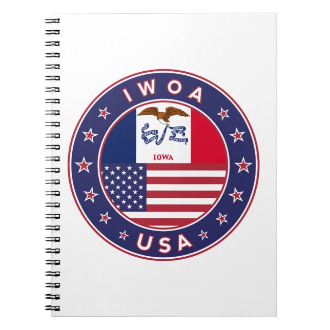 Carnet Iowa, Iowa sticker, bag, clock (Devant)