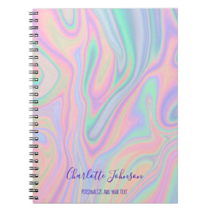 Carnet Iridescente liquide Conception de couleurs Unicorn