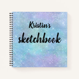 Carnet Iridescente Purple Blue Nom de la Parties scintill