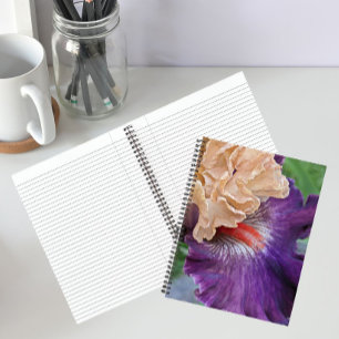Carnet Iris barbu à deux tons en fleurs