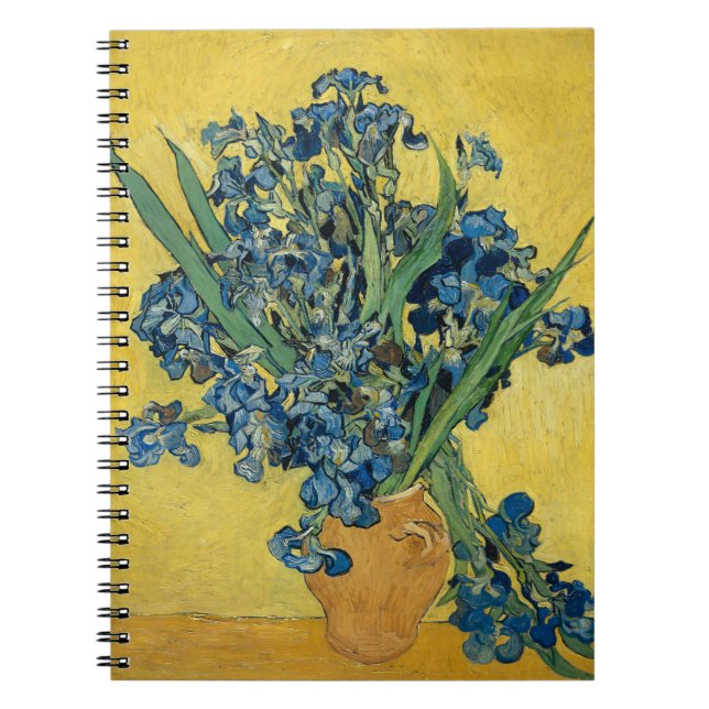 Carnet Iris de Van Gogh - Art audacieux bleu et jaune (Devant)