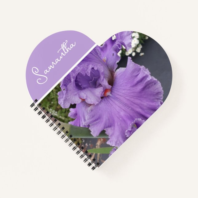 Carnet Iris Fleurs Fleurs Violet Lavande Lilac Apron (Devant)
