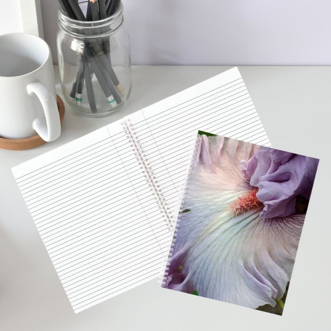 Carnet Iris Floral Sans Barbe Violet Clair (In Situ)