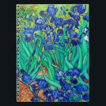 Carnet Irises Botanique Art Vincent Van Gogh spirale<br><div class="desc">Les magnifiques fleurs d'iris bleu du tableau impressionniste du maître impressionniste Vincent Van Gogh, Impressionnisme du jardin irlandais bleu botanique, s'ajoutent au magnifique carnet en spirale représentant "Irises" de 1889. La grâce et la beauté intemporelle de ce beau bloc-notes en papier à écritures fleuries Van Gogh Irises sont palpables. Dans...</div>