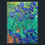 Carnet Irises Botanique Art Vincent Van Gogh spirale<br><div class="desc">Les magnifiques fleurs d'iris bleu du tableau impressionniste du maître impressionniste Vincent Van Gogh, Impressionnisme du jardin irlandais bleu botanique, s'ajoutent au magnifique carnet en spirale représentant "Irises" de 1889. La grâce et la beauté intemporelle de ce beau bloc-notes en papier à écritures fleuries Van Gogh Irises sont palpables. Dans...</div>