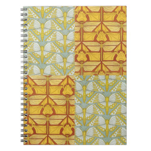 Carnet Irises Dragonflies Papillons Art Nouveau