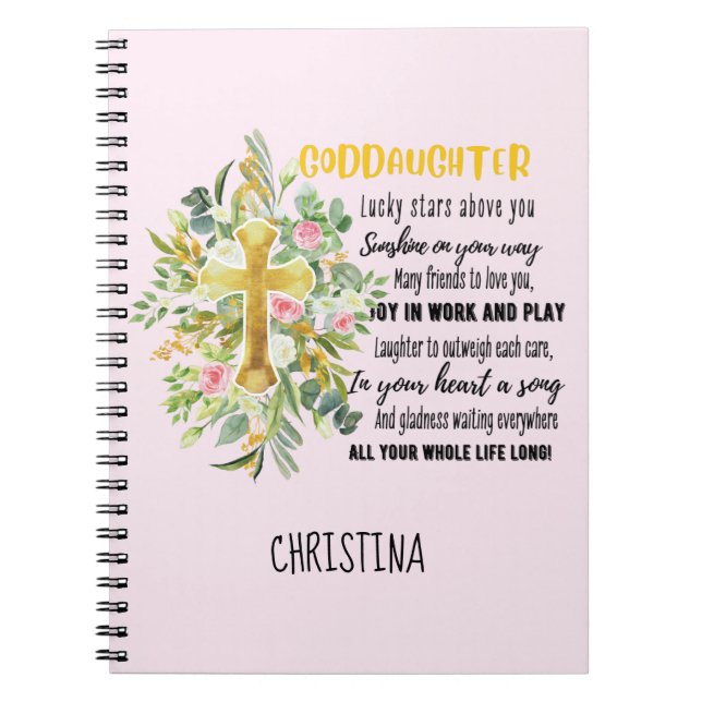 Carnet Irish Blessing For GODDAUGHTER - Cadeau Personnali (Devant)