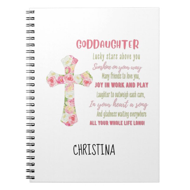 Carnet Irish Blessing For GODDAUGHTER - Cadeau Personnali (Devant)