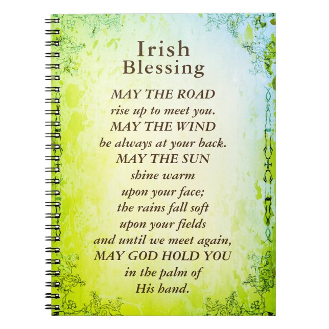 Carnet Irish Blessing, que la route monte pour vous renco (Devant)