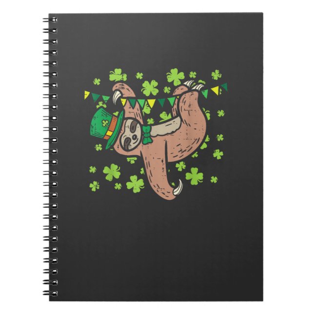 Carnet Irish Leprechaun Sloth Shamrock St Patricks Day An (Devant)