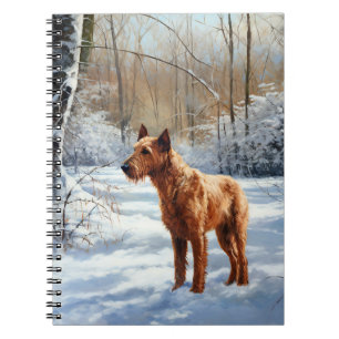Carnet Irish Terrier Laisser neiger Noël