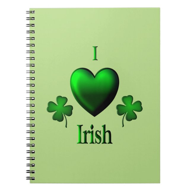 Carnet Irlandais de coeur du vert I (Devant)