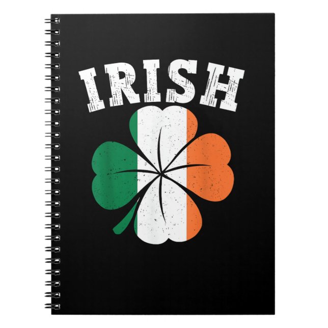 Carnet Irlande Shamrock Irlande Drapeau Saint Patrick Jou (Devant)