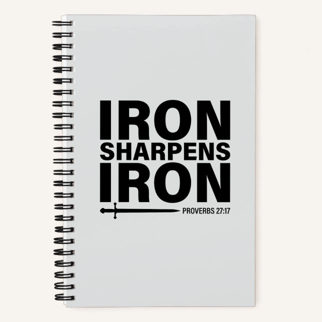 Carnet Iron Sharpens Fer 5,5 po x 8,5 po (Recto)