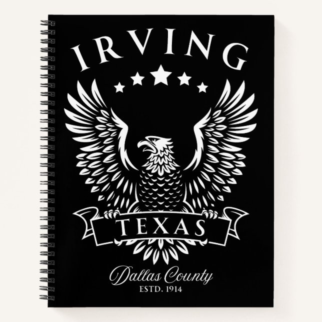 Carnet Irving Dallas Comté Texas Vintage Eagle (Devant)