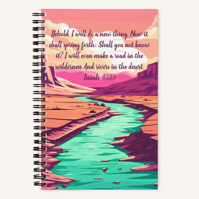 Carnet Isaiah 43:19 Notebook River Desert  (Recto)